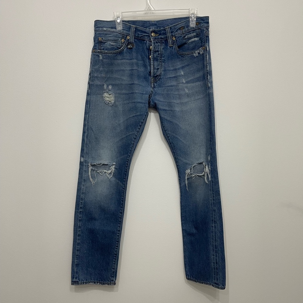 R13 Distressed Blue Jeans